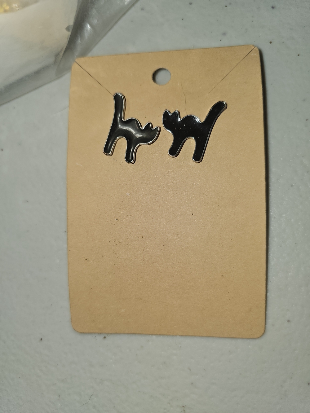 Black Cat Silhouette Stud Earrings - Women Jewelry Earrings
